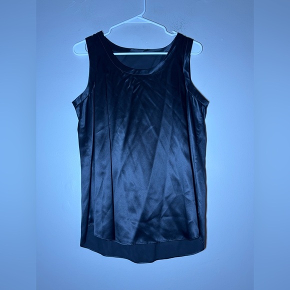 Lafayette 148 New York Perla Reversible Silk Blouse Size in black size small - Picture 2 of 6